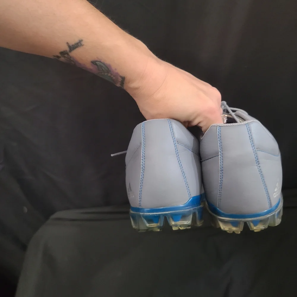 Adidas Mens Gray With Black Stripe Golf Shoes Size 13 - Picture 5 of 7